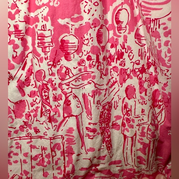 RARE Size 16 Lilly Pulitzer Janie Shift Dress in Skinny Dippin Pink Toile EUC - Picture 11 of 12